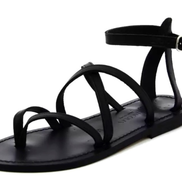 K.Jacques Black Strappy Sandals - Picture 1 of 8
